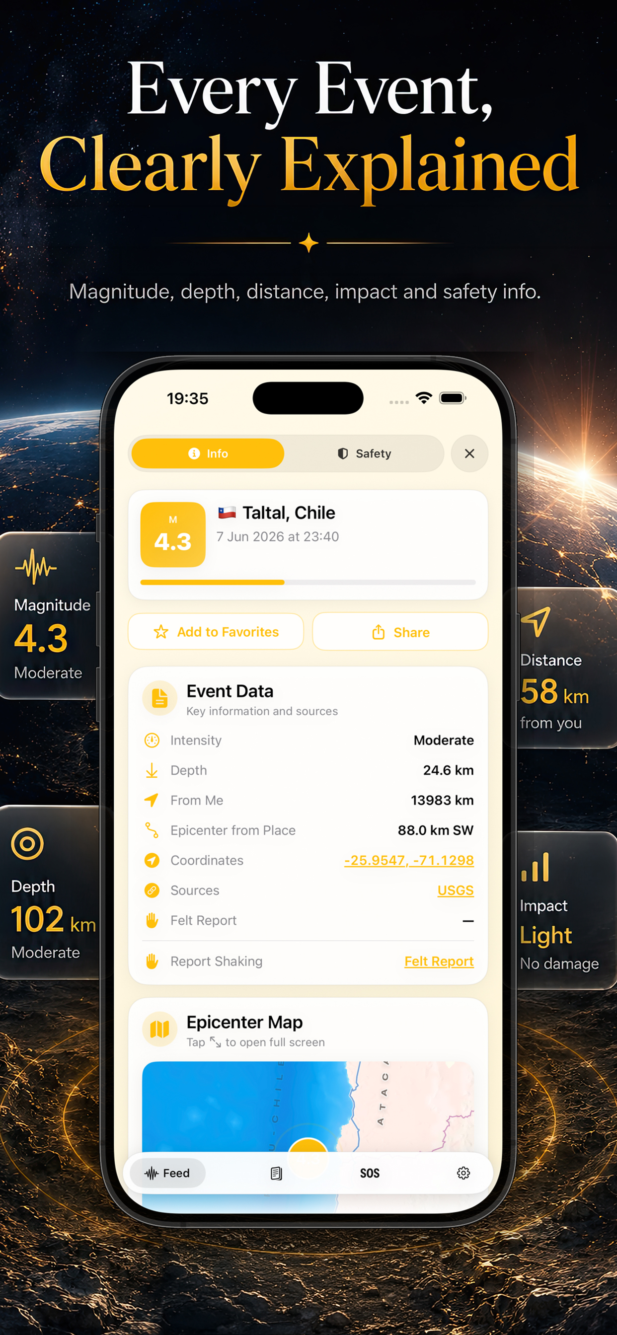 Earthquake HQ detailed earthquake event information